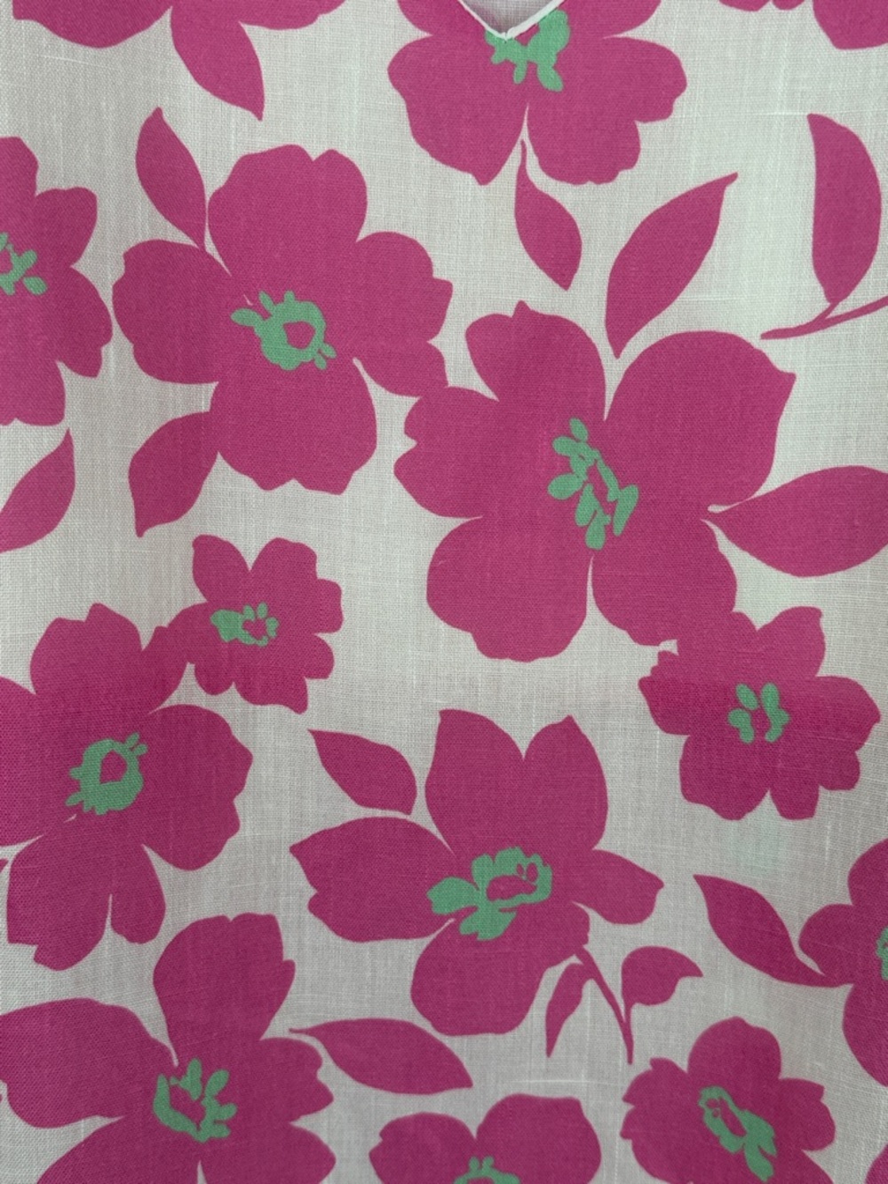 Vine & Love Pink Floral V-Neck Balloon Sleeve Blouse 100% Cotton Womens Size M. - Picture 3 of 6